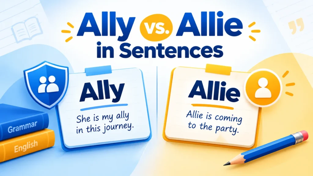 Ally vs. Allie in Sentences