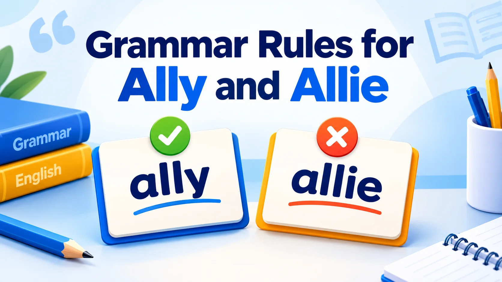 Grammar Rules for Ally and Allie