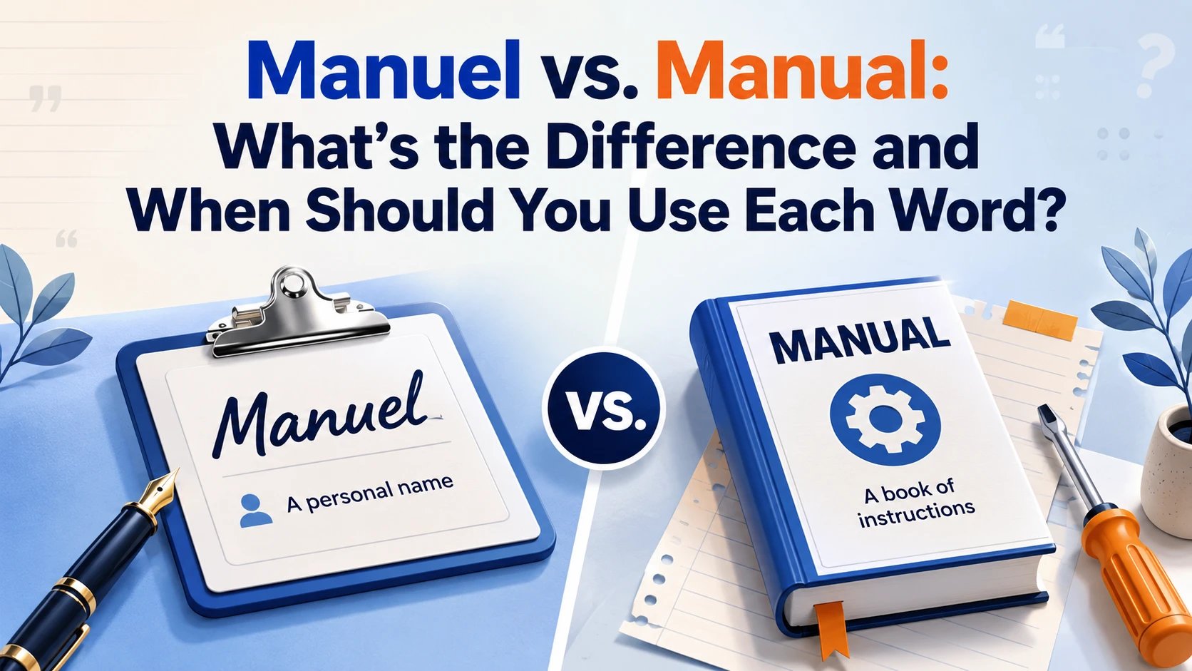 Manuel vs. Manual: What’s the Difference and When Should You Use Each Word?