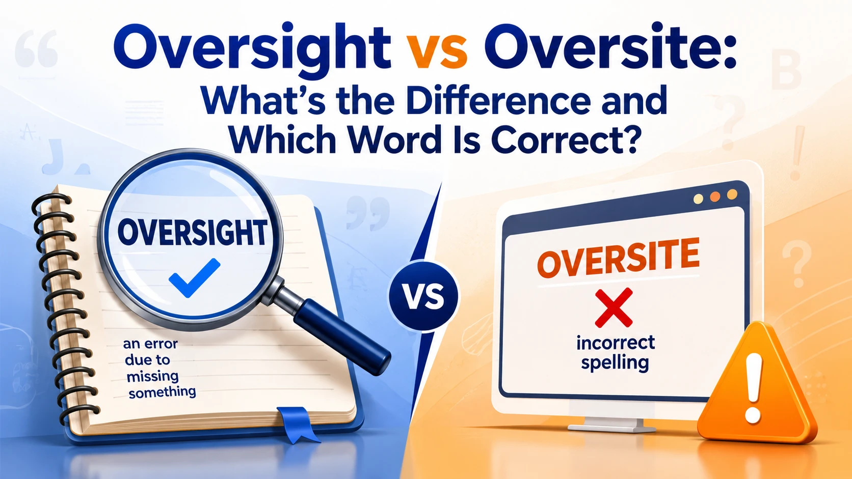 Oversight vs Oversite: What’s the Difference and Which Word Is Correct?
