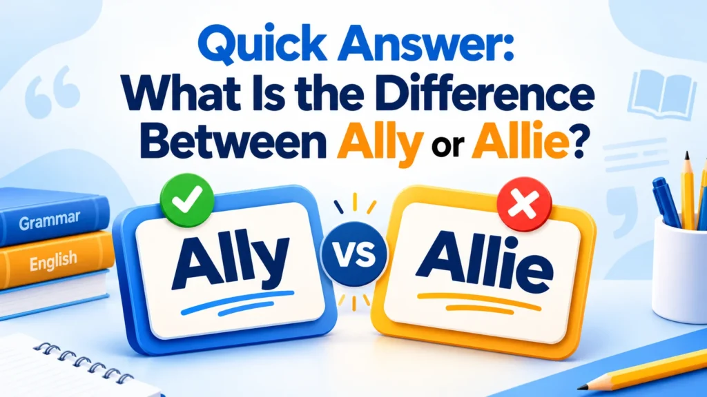 Quick Answer: What Is the Difference Between Ally and Allie?