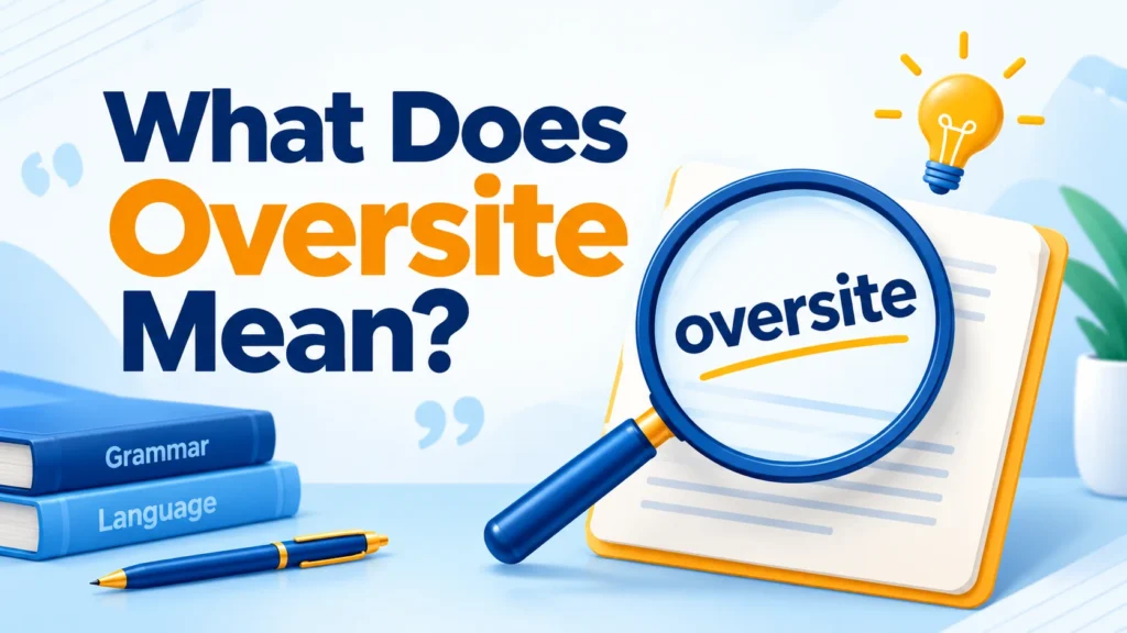 What Does Oversite Mean?