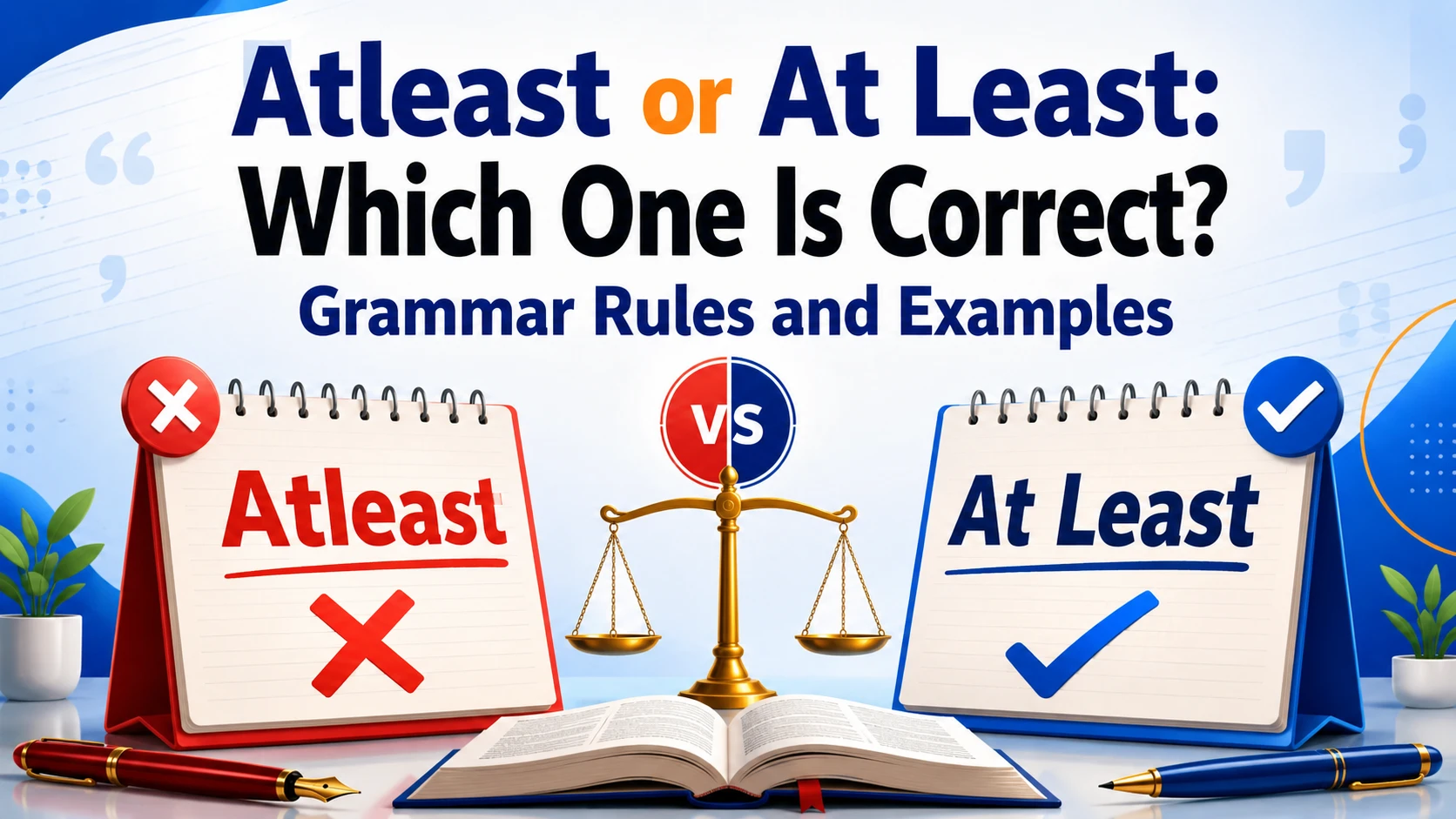 Atleast or At Least: Which One Is Correct? Grammar Rules and Examples