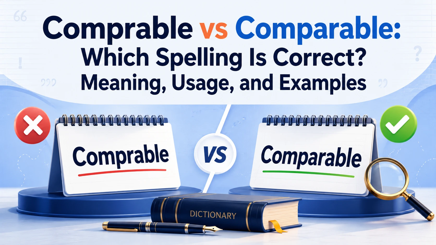 Comprable vs Comparable: Which Spelling Is Correct? Meaning, Usage, and Examples