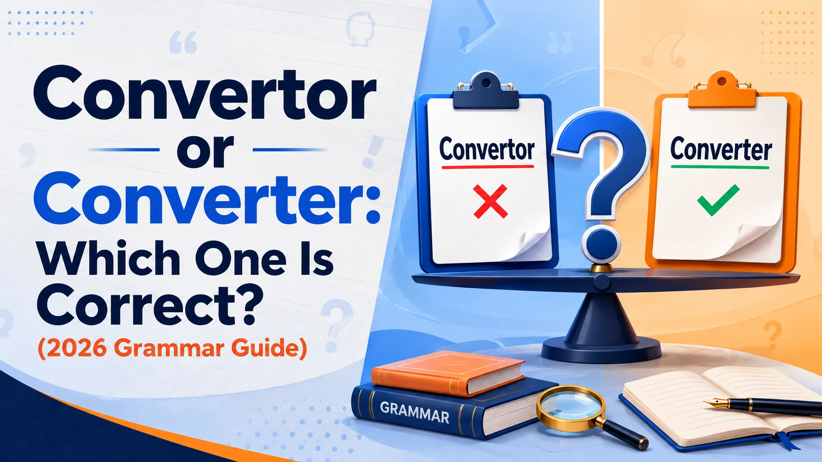 Convertor or Converter: Which One Is Correct? (2026 Grammar Guide)