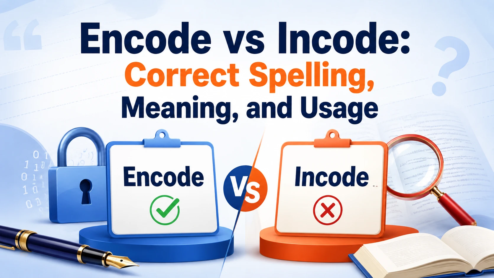 Encode vs Incode: Correct Spelling, Meaning, and Usage