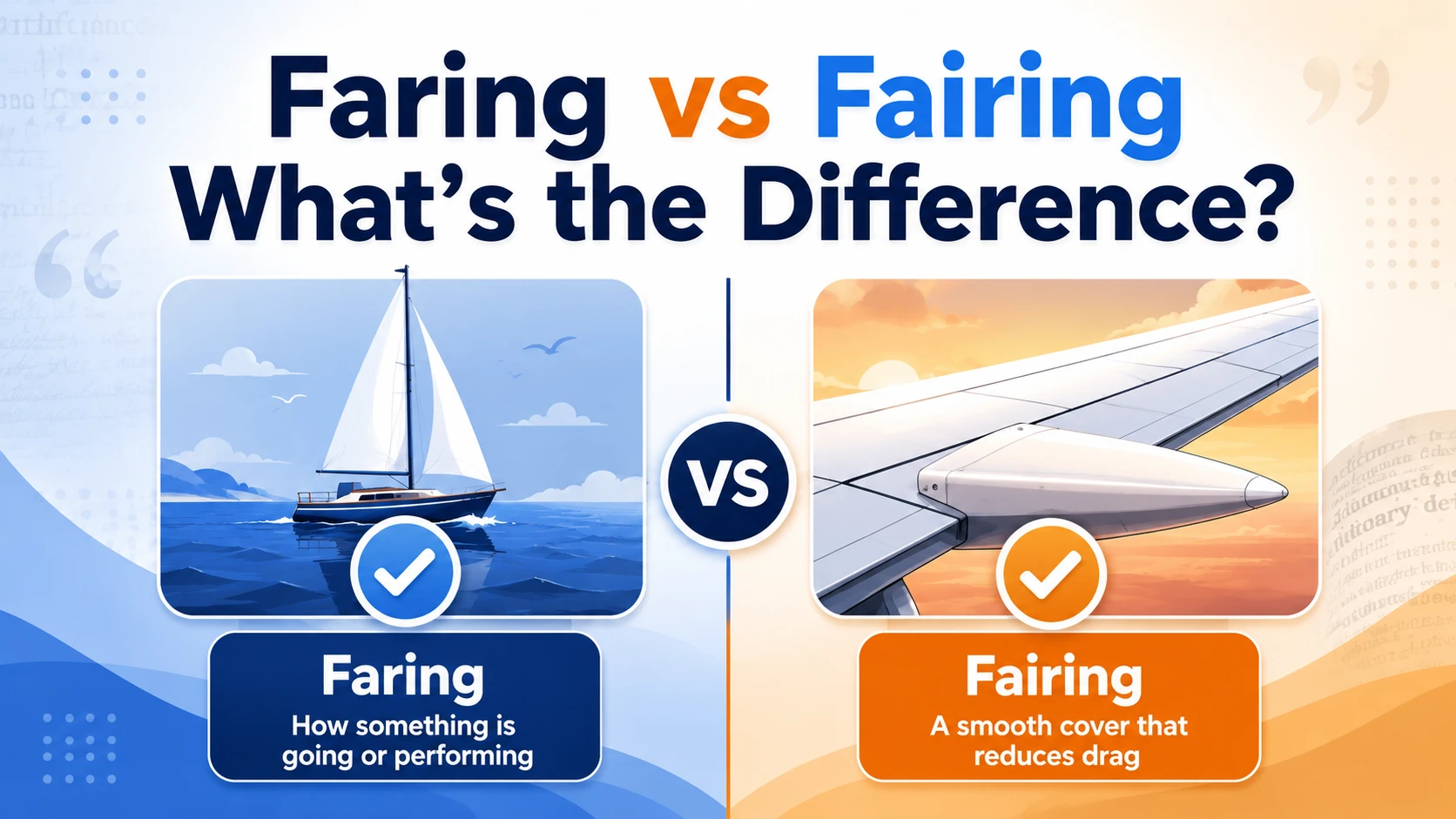 Faring vs Fairing What's the Difference?