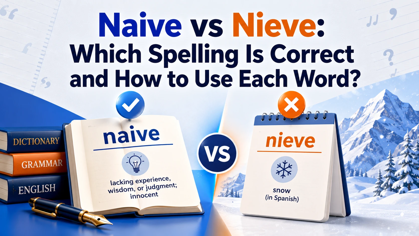 Naive vs Nieve: Which Spelling Is Correct and How to Use Each Word?