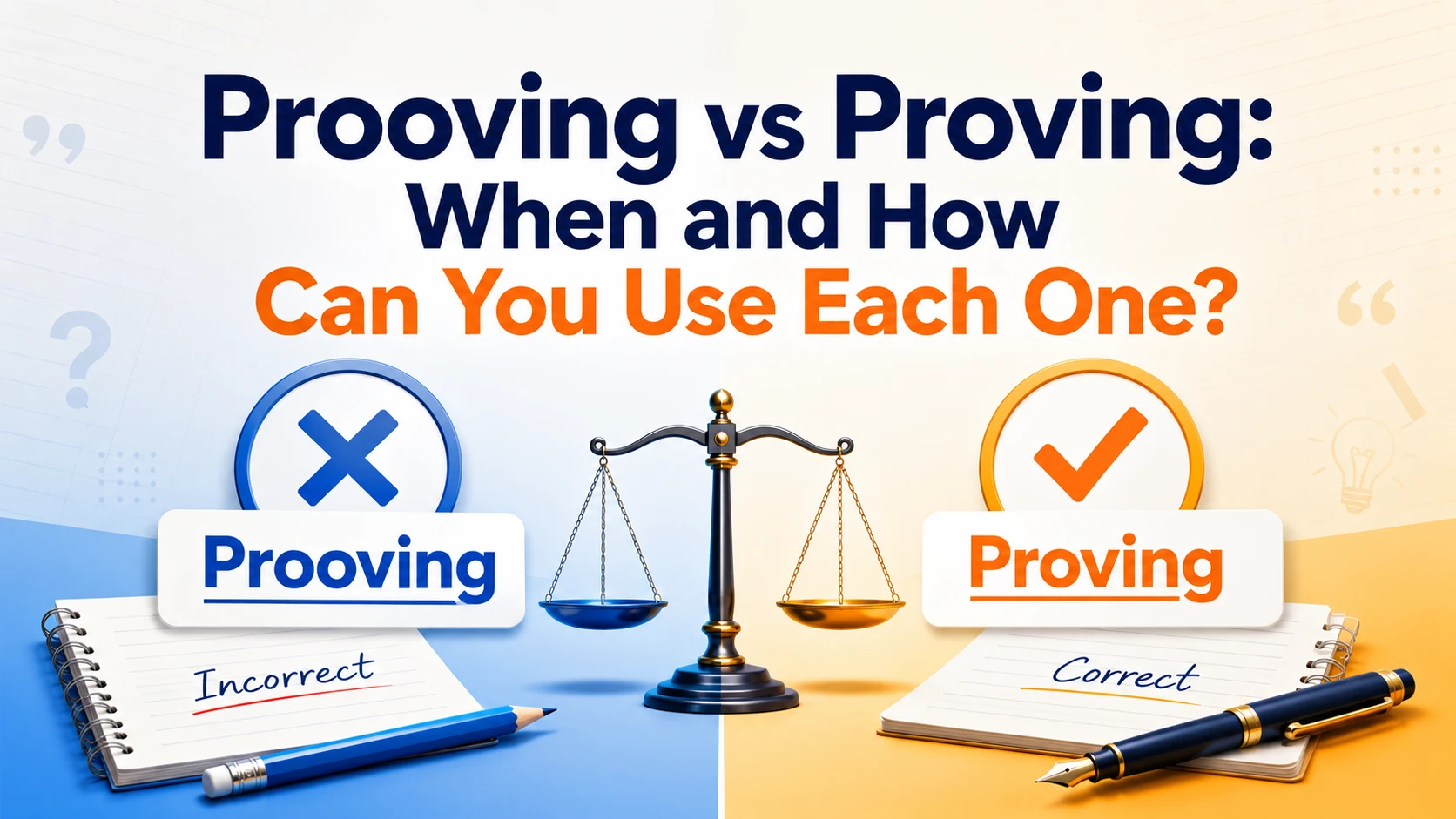 Prooving vs Proving: When and How Can You Use Each One?
