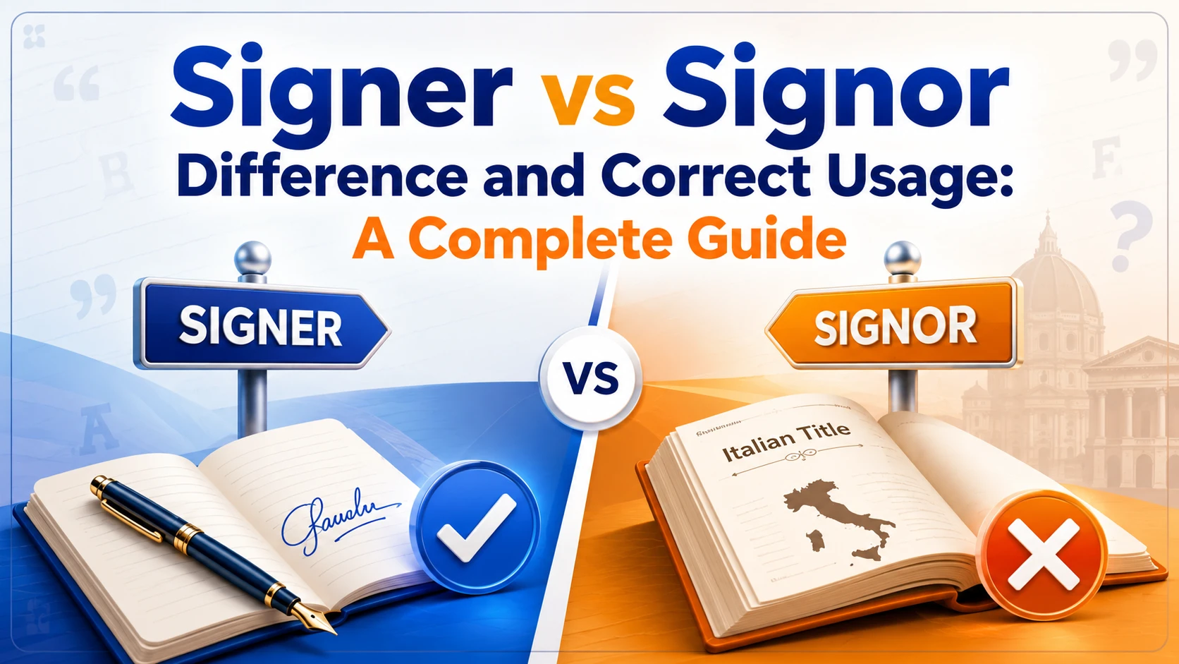 Signer vs Signor Difference and Correct Usage: A Complete Guide