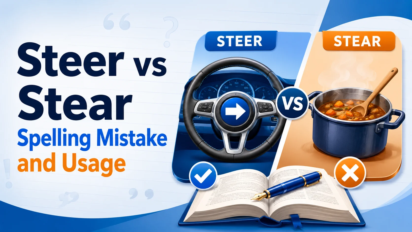 Steer vs Stear Spelling Mistake and Usage