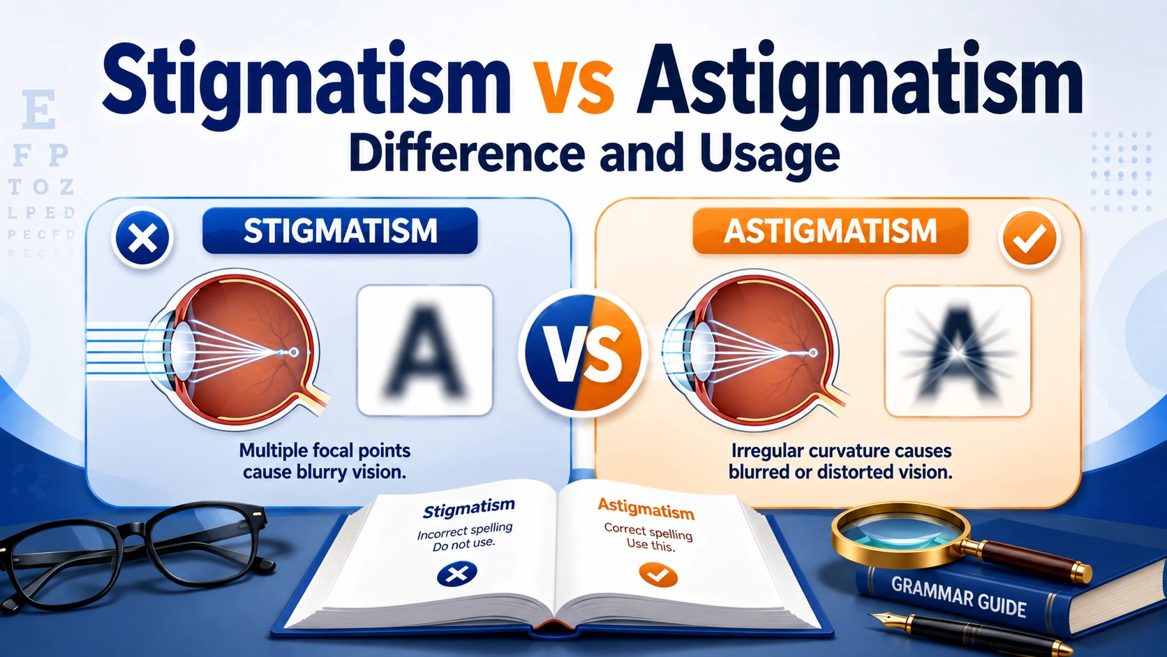 Stigmatism vs Astigmatism Difference and Usage