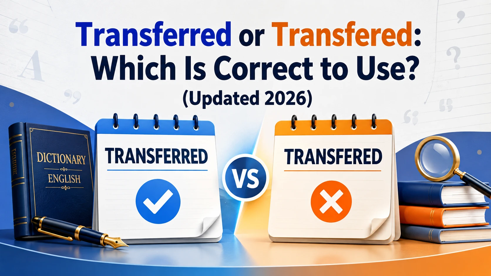 Transferred or Transfered: Which Is Correct to Use? (Updated 2026)