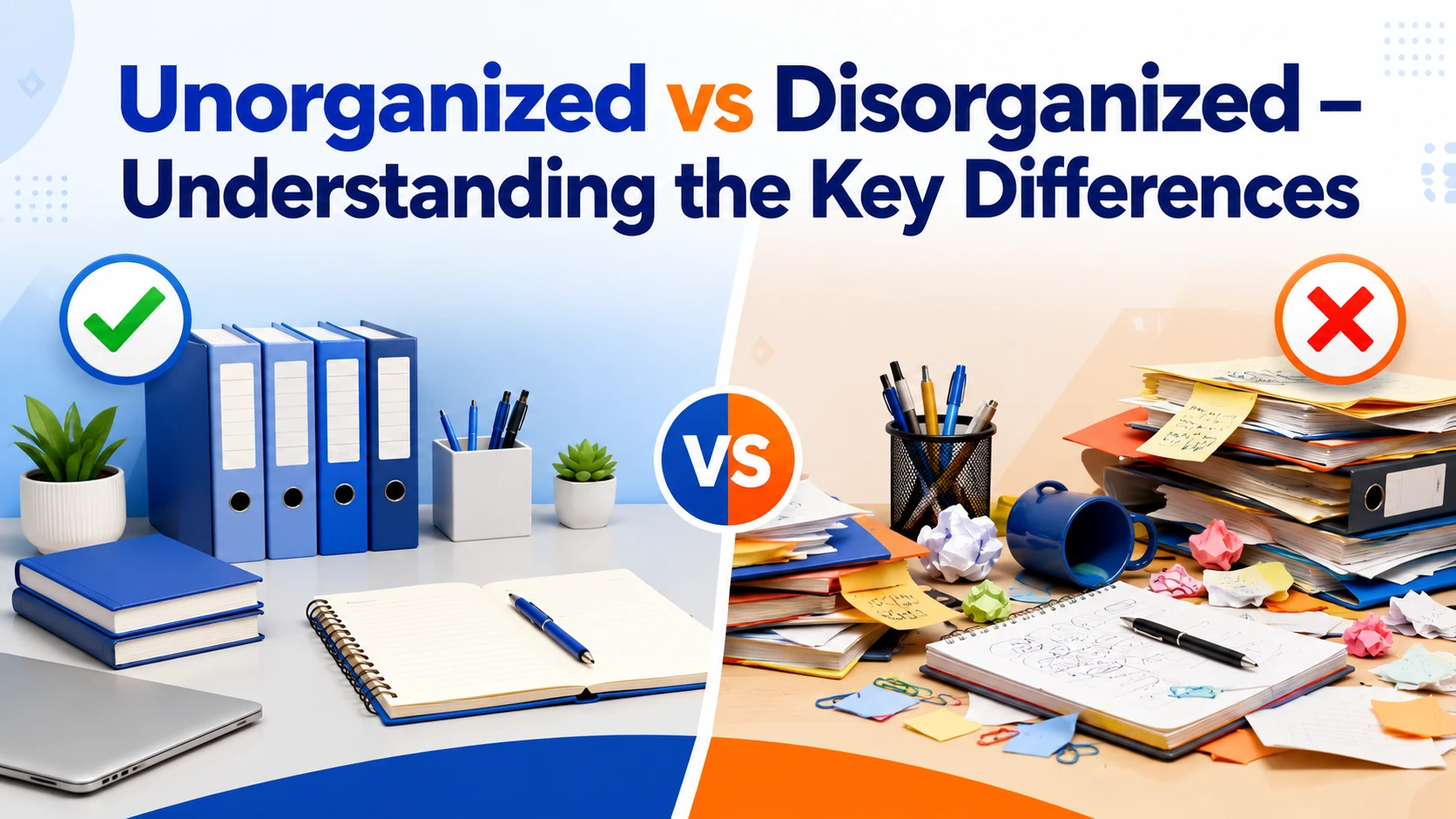 Unorganized vs Disorganized – Understanding the Key Differences