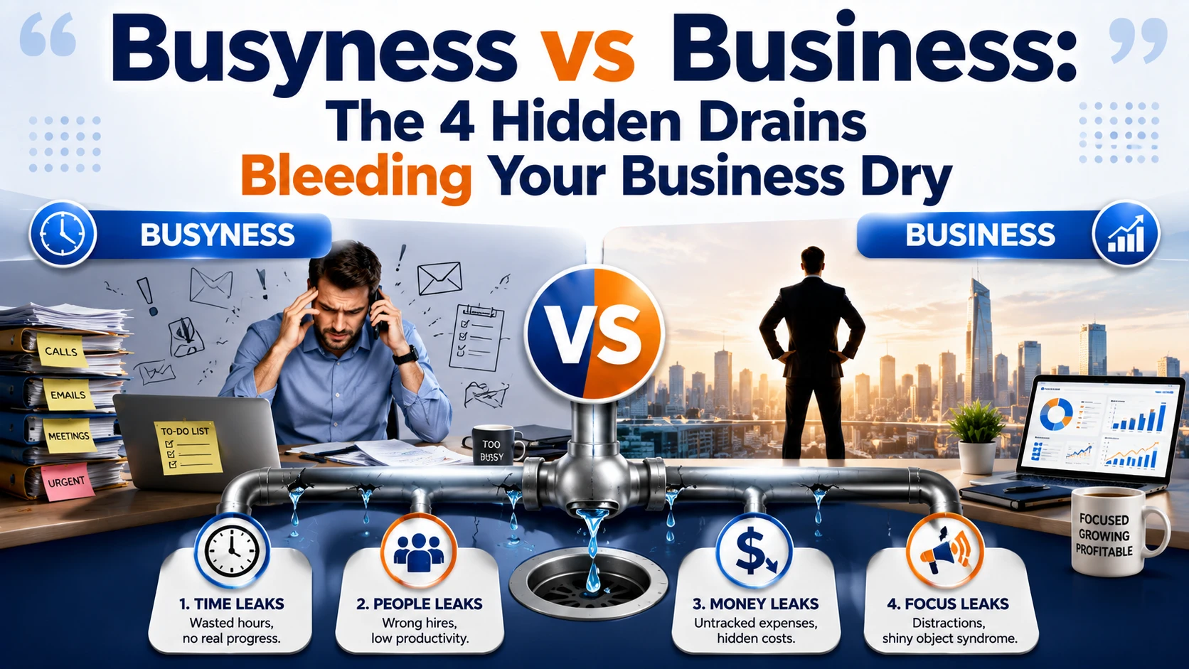 Busyness vs Business: The 4 Hidden Drains Bleeding Your Business Dry