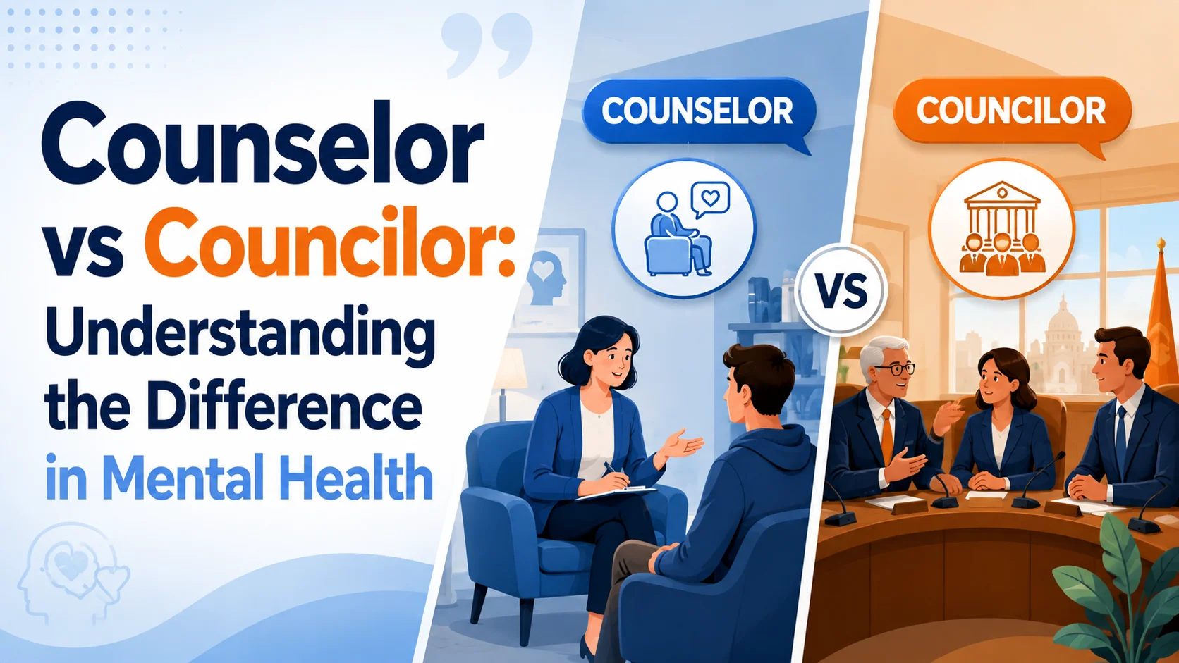 Counselor vs Councilor: Understanding the Difference in Mental Health