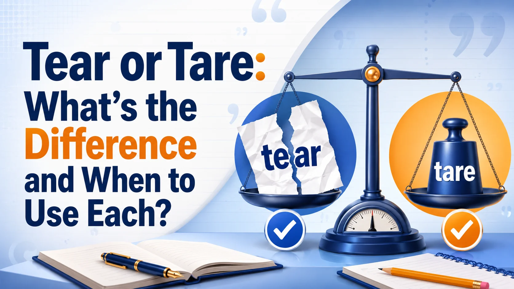 Tear or Tare: What’s the Difference and When to Use Each?
