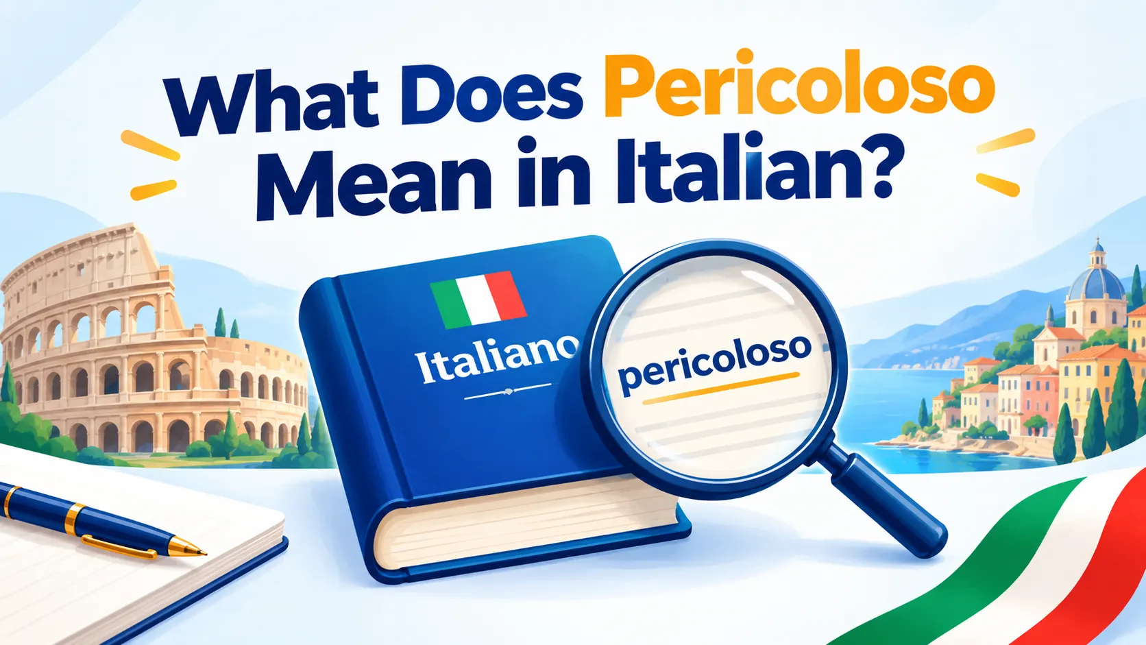 What Does Pericoloso Mean in Italian? Pronunciation, Grammar & Examples