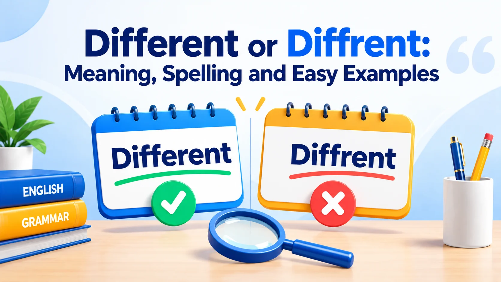 Different or Diffrent: Meaning, Spelling and Easy Examples