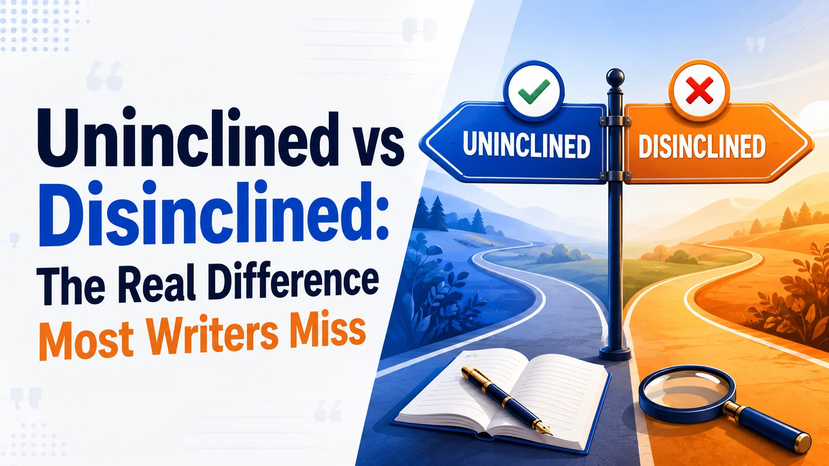 Uninclined vs Disinclined: The Real Difference Most Writers Miss